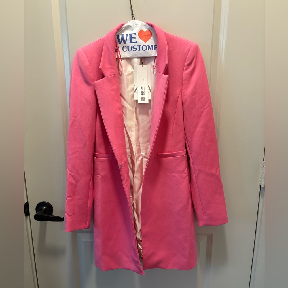NWT Zara Blazer Pink Women's Coat